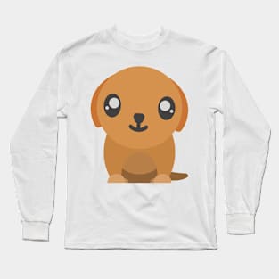 Cute Minimal Puppy Dog Long Sleeve T-Shirt